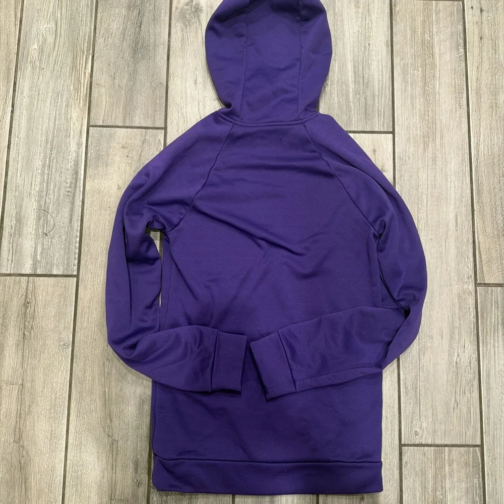 Jordan Hoodie Mens Pullover Fleece Hooded Pockets Logo Basketball  Small Purple